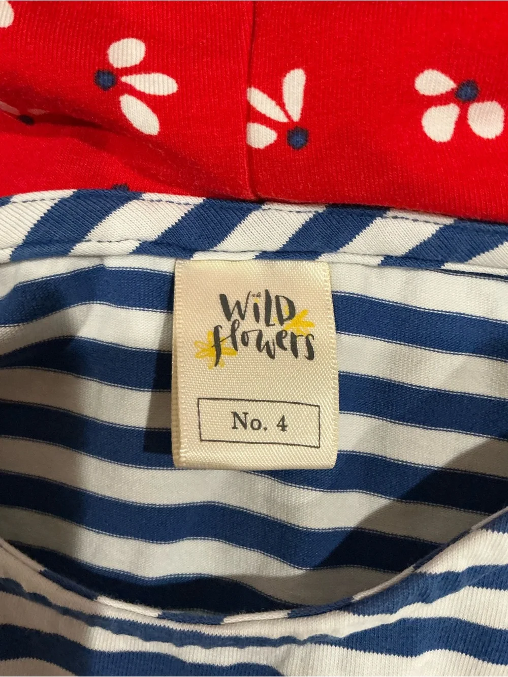 Wildflowers Size 4 Striped Hooded Floral Skater Dress / Tunic